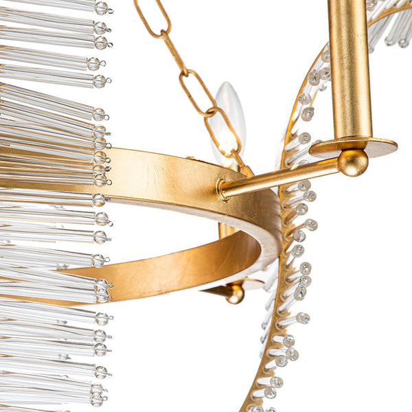 Thehouselights-Glam Modern Crystal Leaf Chandelier-Chandelier--