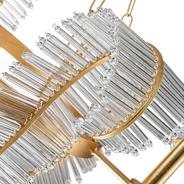 Thehouselights-Glam Modern Crystal Leaf Chandelier-Chandelier--