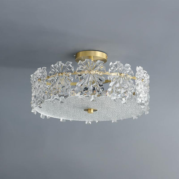Thehouselights-Glam Sparkle Flush Mount-Ceiling Light--