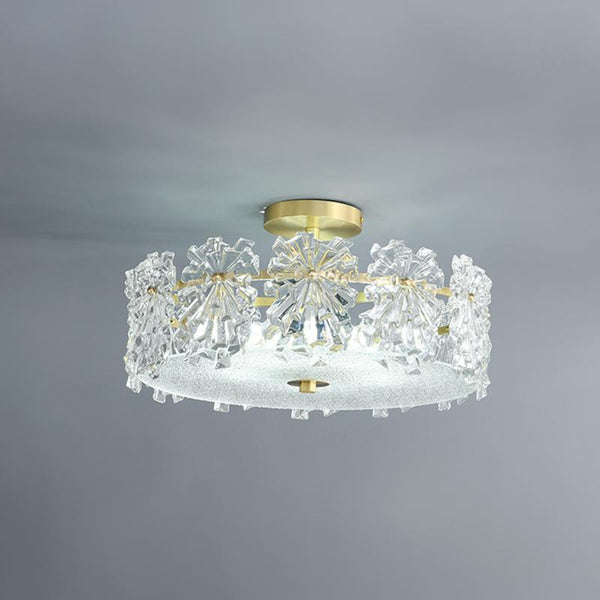 Thehouselights-Glam Sparkle Flush Mount-Ceiling Light--