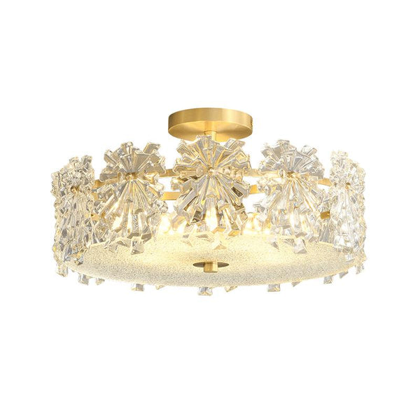 Thehouselights-Glam Sparkle Flush Mount-Ceiling Light--