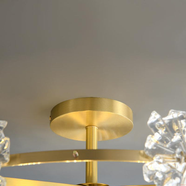 Thehouselights-Glam Sparkle Flush Mount-Ceiling Light--