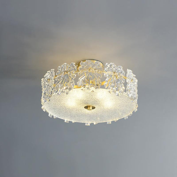 Thehouselights-Glam Sparkle Flush Mount-Ceiling Light--