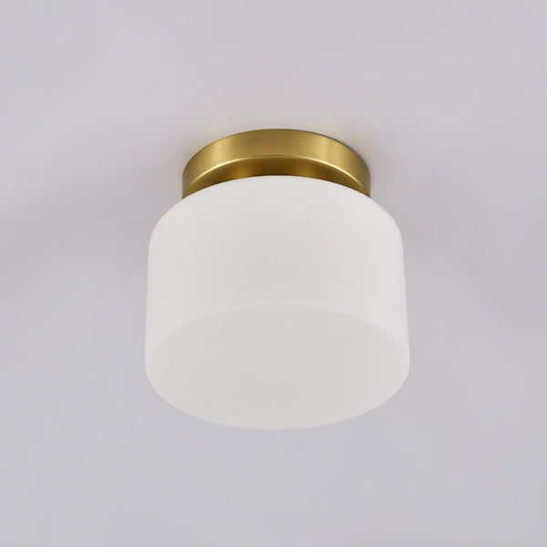 Thehouselights-Glass Cylinder Flush Mount Ceiling Lights-Ceiling Light--