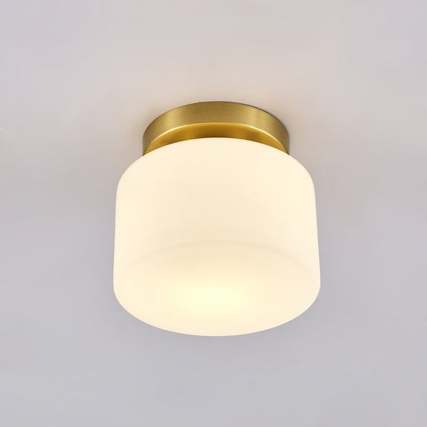 Thehouselights-Glass Cylinder Flush Mount Ceiling Lights-Ceiling Light--