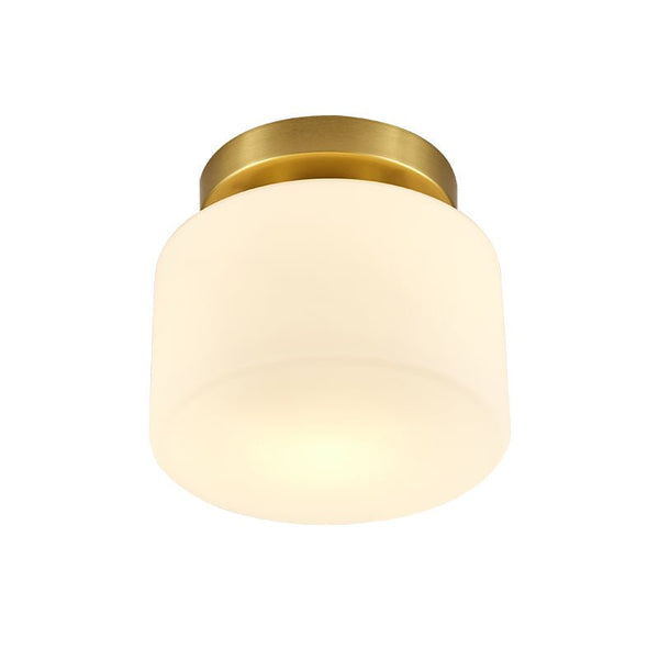 Thehouselights-Glass Cylinder Flush Mount Ceiling Lights-Ceiling Light--