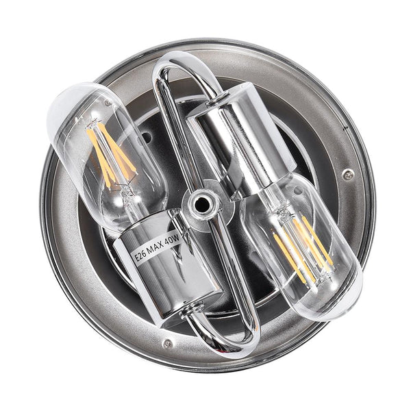 Thehouselights-Hammered Glass Bowl Ceiling Light in Chrome-Flush Mount--