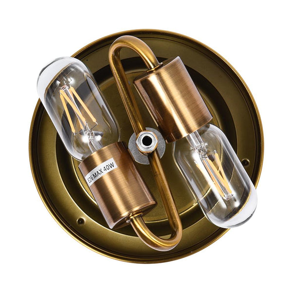 Thehouselights-Hammered Glass Bowl Ceiling Light in Gold-Flush Mount--