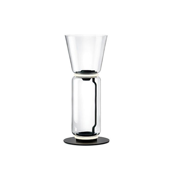Thehouselights-Hand-blown Transparent Glass Cylinder Table Lamp Floor Lamp-Table Lamp--