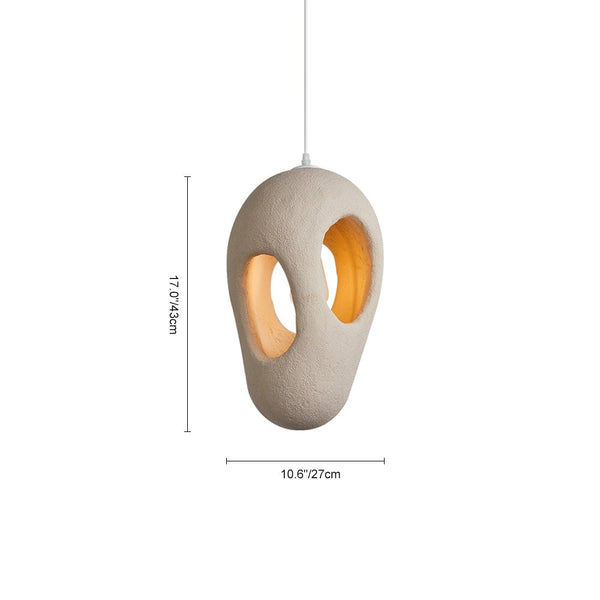 Thehouselights-Handmade Cave Shaped Polystyrene Pendant Light-Pendant-3-Lt-