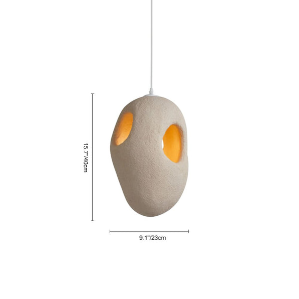 Thehouselights-Handmade Cave Shaped Polystyrene Pendant Light-Pendant-3-Lt-