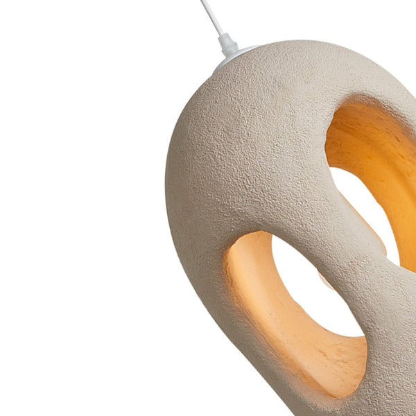 Thehouselights-Handmade Cave Shaped Polystyrene Pendant Light-Pendant-3-Lt-
