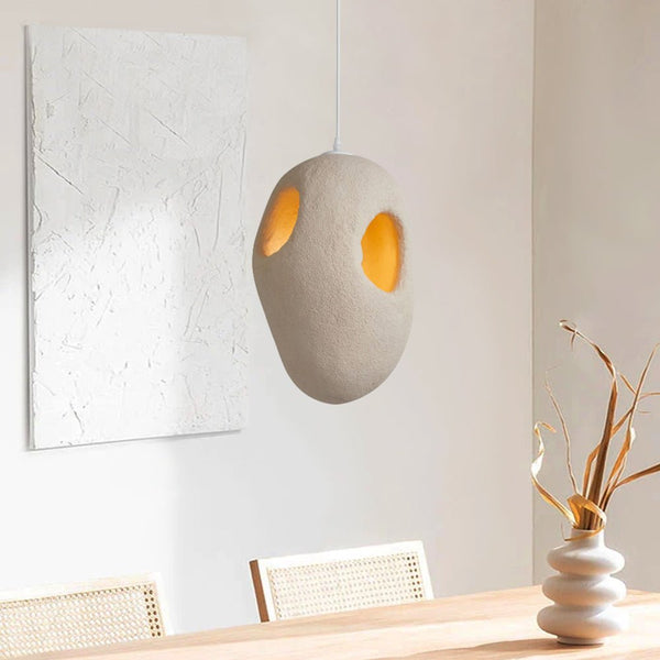 Thehouselights-Handmade Cave Shaped Polystyrene Pendant Light-Pendant-C-
