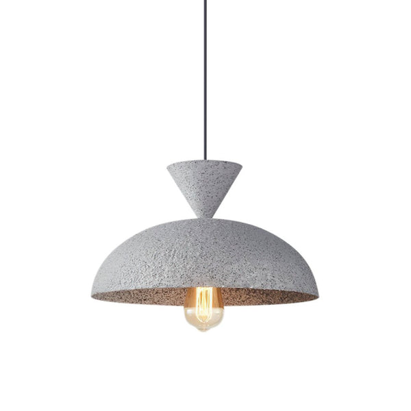 Thehouselights-Handmade Ceramic Dome Pendant Light-Pendant-Gray-