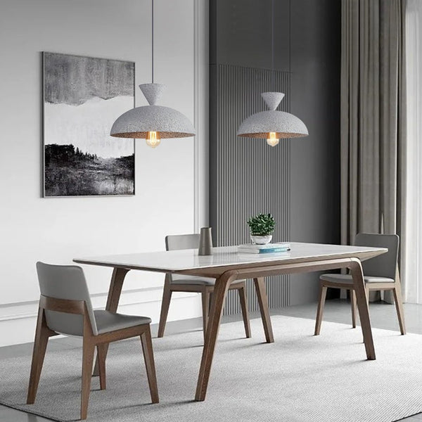 Thehouselights-Handmade Ceramic Dome Pendant Light-Pendant-Gray-