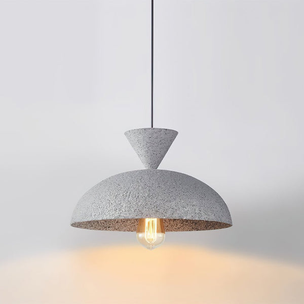 Thehouselights-Handmade Ceramic Dome Pendant Light-Pendant-Gray-