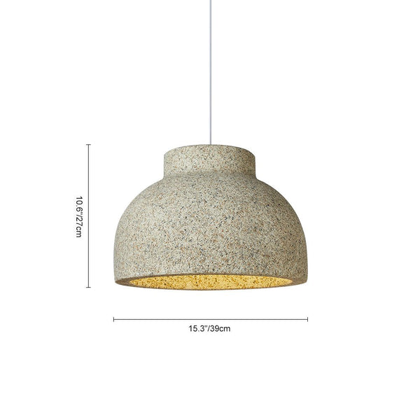 Thehouselights-Handmade Speckled Dome Pendant Light-Pendant-Light Gray-