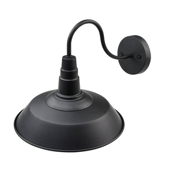Thehouselights-Industrial Black Single Sconce Light-Wall Lights--