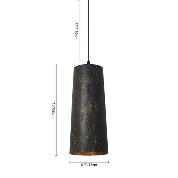 Thehouselights-Industrial Wabi-Sabi Steel Cylinder Pendant Light-Pendant--