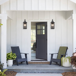 Thehouselights-IP23 Clear Glass Lantern Outdoor Wall Sconce-Wall Lights-1 Pack-