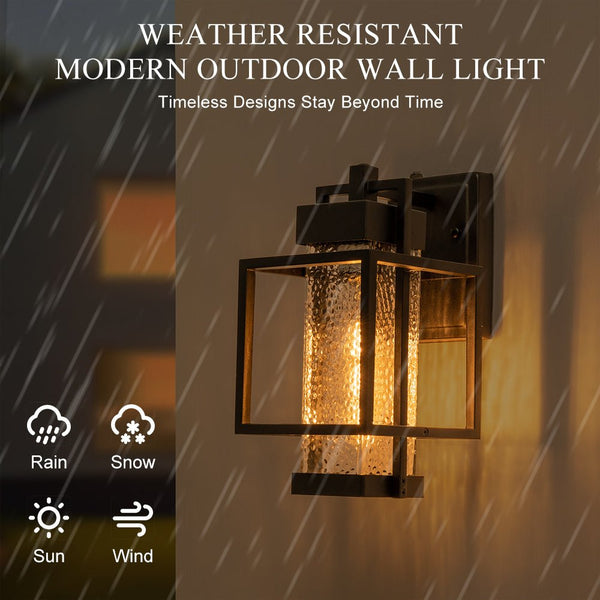 Thehouselights-IP23 Hammer Cage Outdoor Exterior Wall Sconce-Wall Lights-1 Pack-