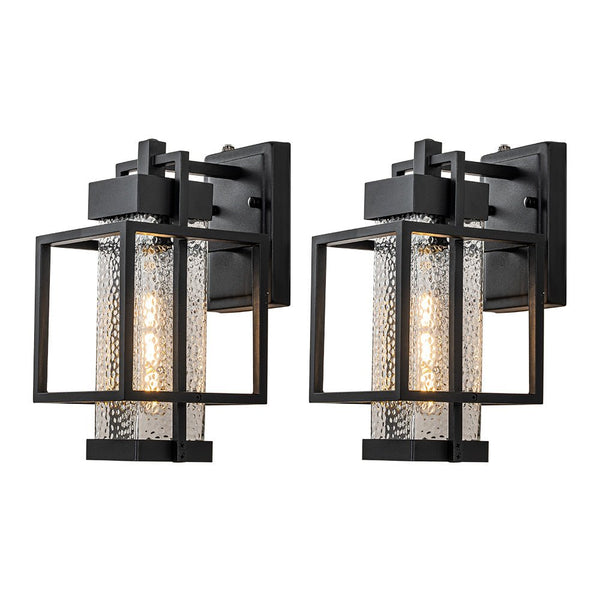 Thehouselights-IP23 Hammer Cage Outdoor Wall Sconce-Wall Lights-2 Pack-