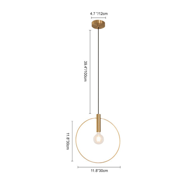 Thehouselights-Kitchen 1-Light Single Geometric Pendant Light-Pendant-25cm.-