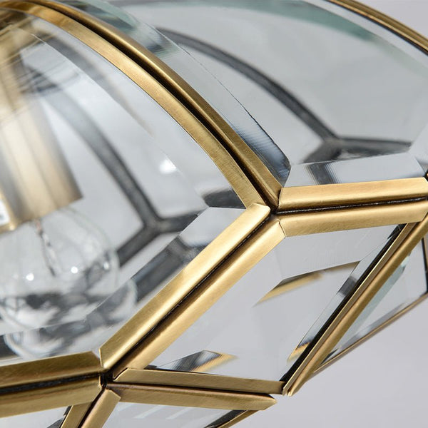 Thehouselights-Lantern Geometric Panel Semi Flush Mount-Ceiling Light--