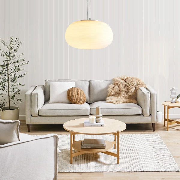 Thehouselights-Lantern Ribbed Glass Pendant Light-Pendant-L-