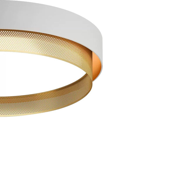 Thehouselights-LED Circular Hollow Flush Mount Ceiling Light-Ceiling Light-Cool White-Black
