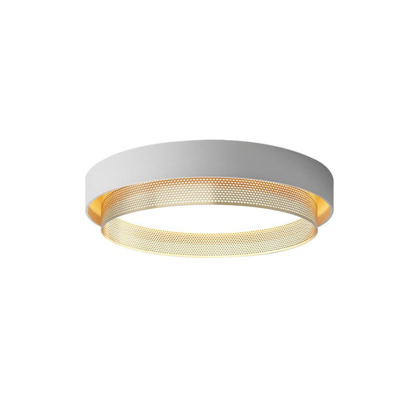 Thehouselights-LED Circular Hollow Flush Mount Ceiling Light-Ceiling Light-Cool White-Black