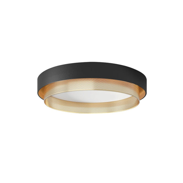 Thehouselights-LED Circular Hollow Flush Mount Ceiling Light-Ceiling Light-Cool White-Black
