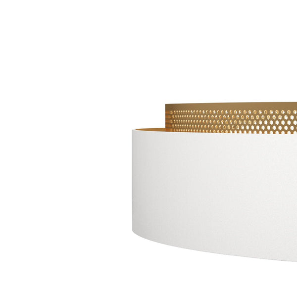 Thehouselights-LED Circular Hollow Flush Mount Ceiling Light-Ceiling Light-Cool White-Black