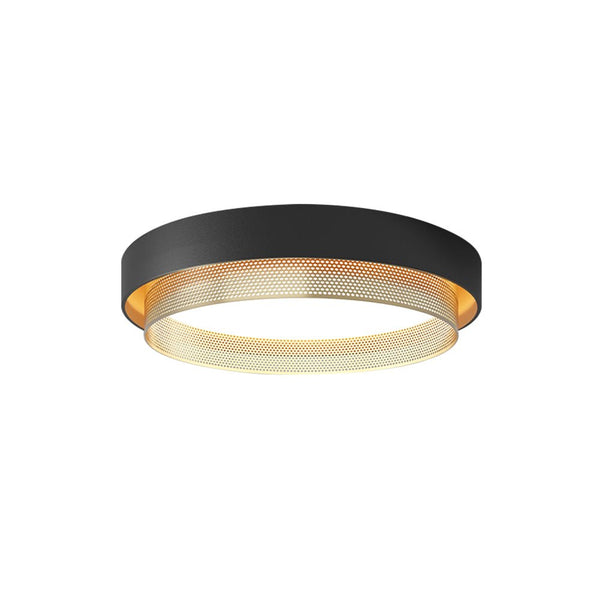 Thehouselights-LED Circular Hollow Flush Mount Ceiling Light-Ceiling Light-Cool White-Black