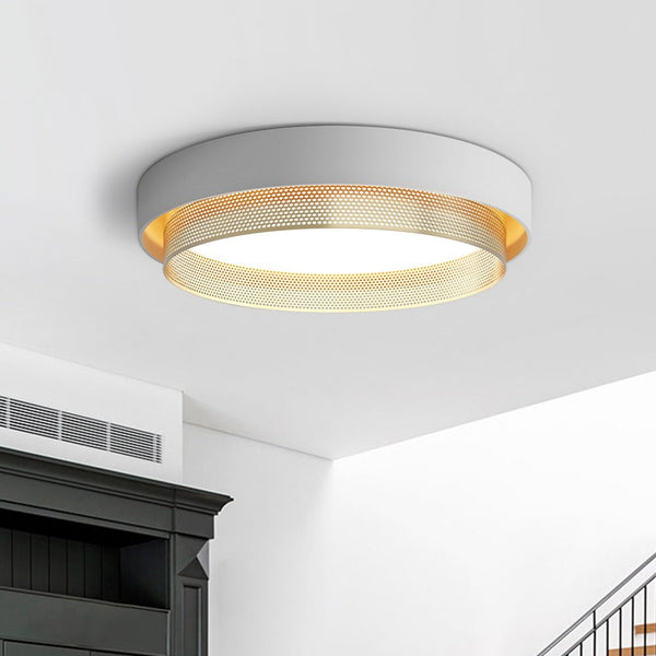 Thehouselights-LED Circular Hollow Flush Mount Ceiling Light-Ceiling Light-Cool White-White