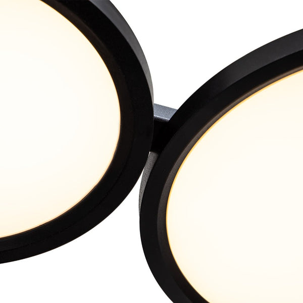 Thehouselights-LED Flush Mount Light with Four Circular Rings in Warm White-Ceiling Light--