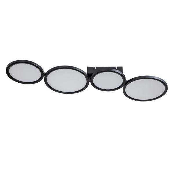 Thehouselights-LED Flush Mount Light with Four Circular Rings in Warm White-Ceiling Light--