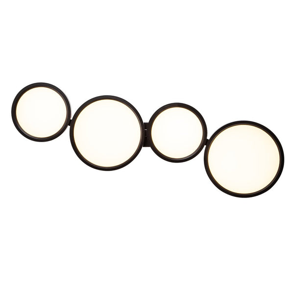 Thehouselights-LED Flush Mount Light with Four Circular Rings in Warm White-Ceiling Light--