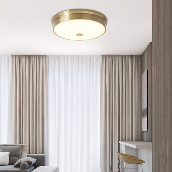 Thehouselights-LED Gold Glass Flush Mount Ceiling Lights-Ceiling Light--