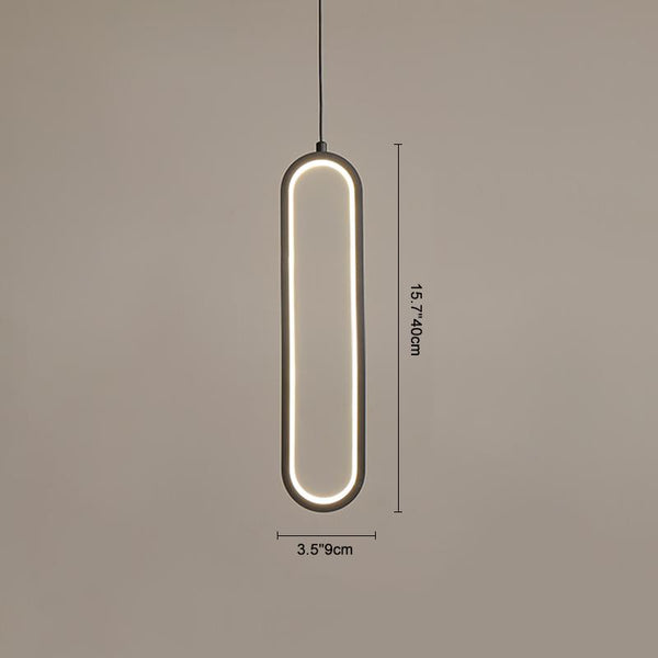 Thehouselights-LED Oval Ring Pendant Light-Pendant--