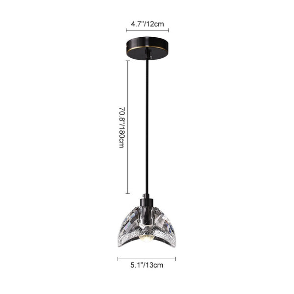 Thehouselights-LED Pendant Light in Glass Bowl Shade-Ceiling Light--