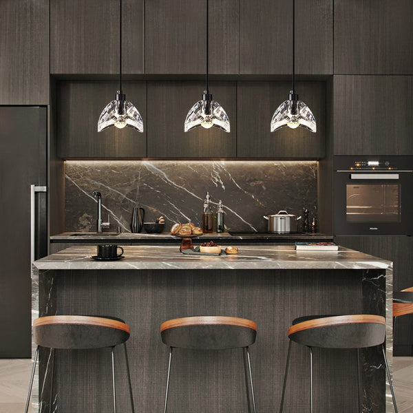 Thehouselights-LED Pendant Light in Glass Bowl Shade-Ceiling Light--
