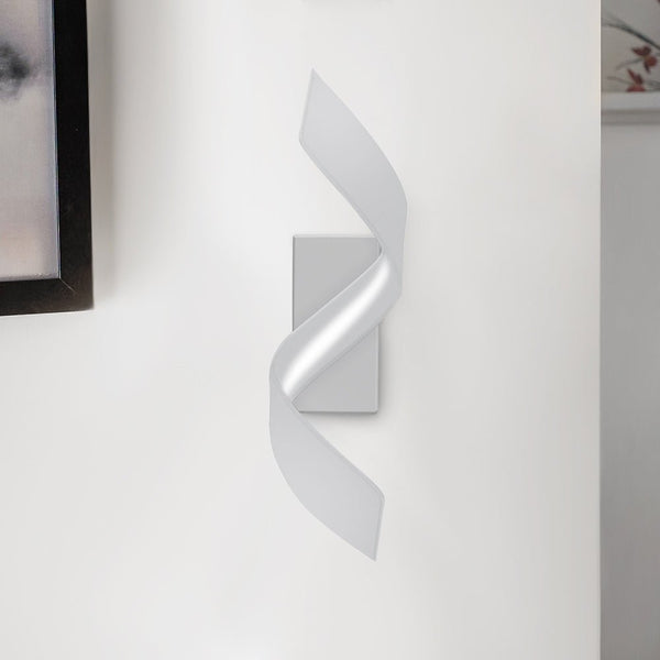 Thehouselights-LED Ribbon Spiral Indoor Outdoor Wall Sconce-Wall Lights-White-