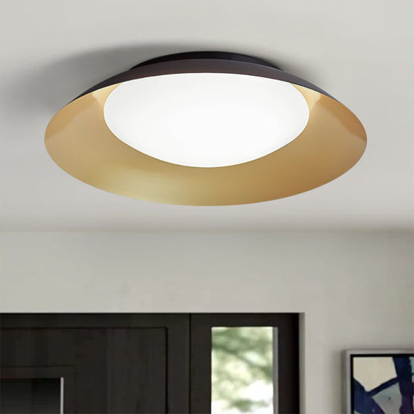 Thehouselights-LED Saucer Flush Mount with Acrylic Diffuser-Ceiling Light-Cool White-