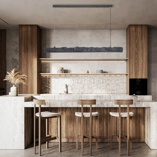 Thehouselights-LED Strip Linear Statement Pendant Light-Pendant-Black-120 cm.