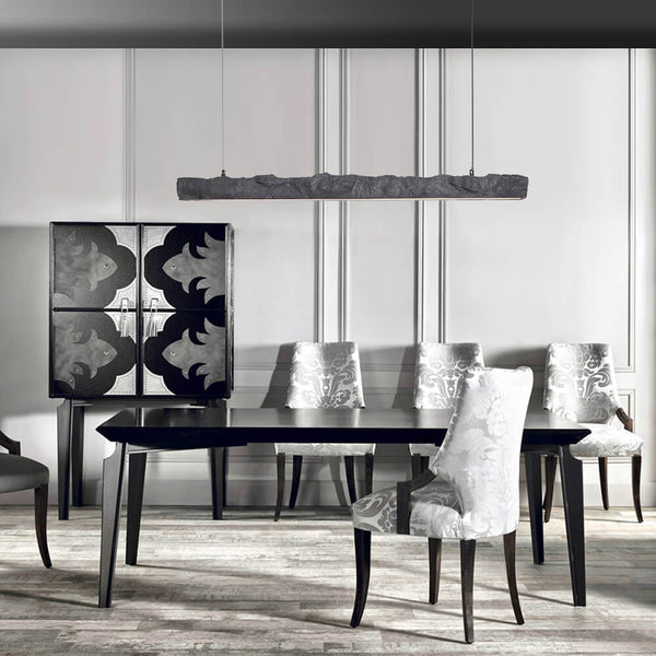 Thehouselights-LED Strip Linear Statement Pendant Light-Pendant-Black-90 cm.