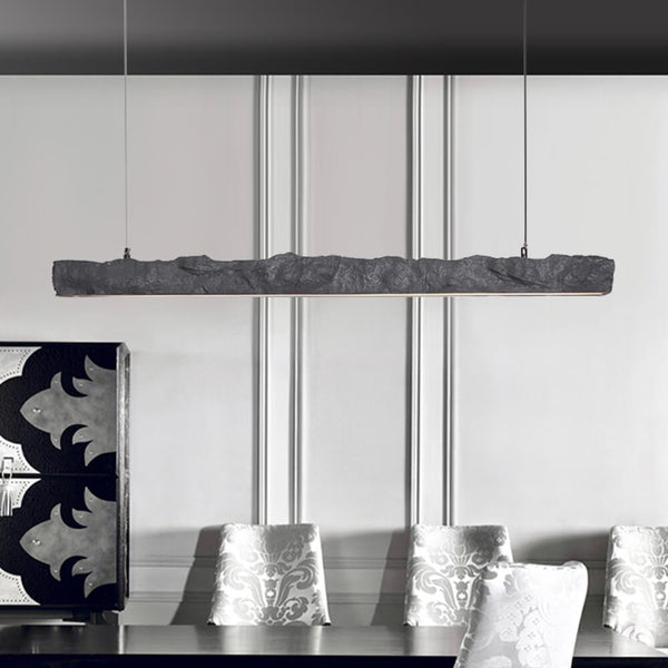 Thehouselights-LED Strip Linear Statement Pendant Light-Pendant-Black-90 cm.