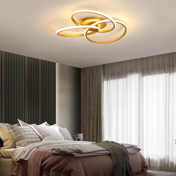Thehouselights-LED Twist Ceiling Light with Knot Design-Ceiling Light-Brass-