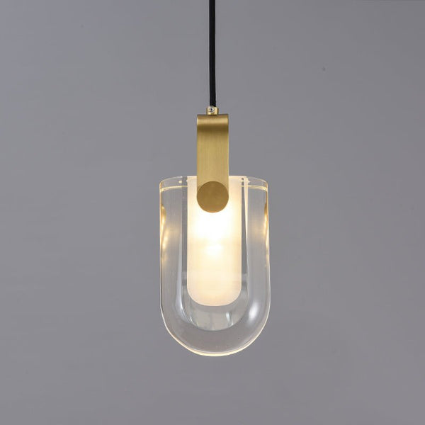 Thehouselights-Linear Crystal Pendant Light in Gold-Pendant--