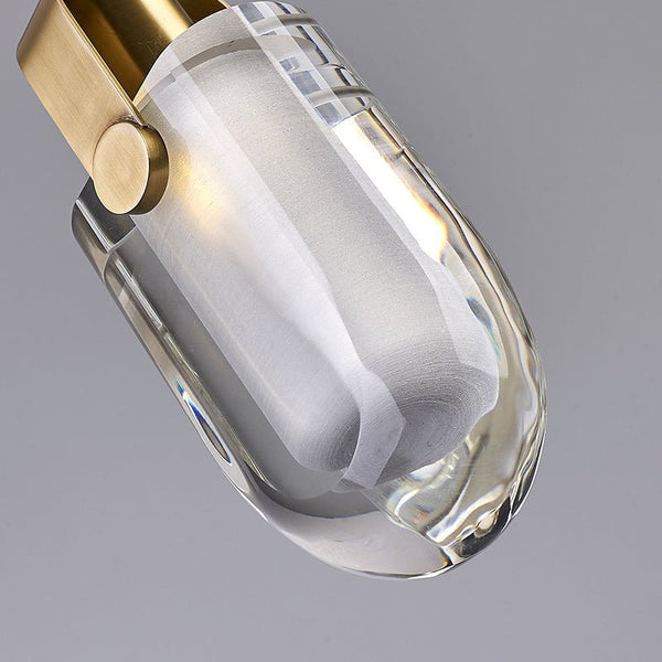 Thehouselights-Linear Crystal Pendant Light in Gold-Pendant--